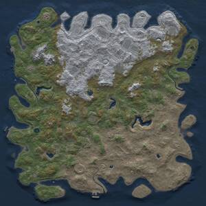 Thumbnail Rust Map: Procedural Map, Size: 6000, Seed: 425674, 17 Monuments