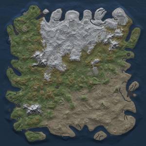 Thumbnail Rust Map: Procedural Map, Size: 6000, Seed: 425674, 19 Monuments