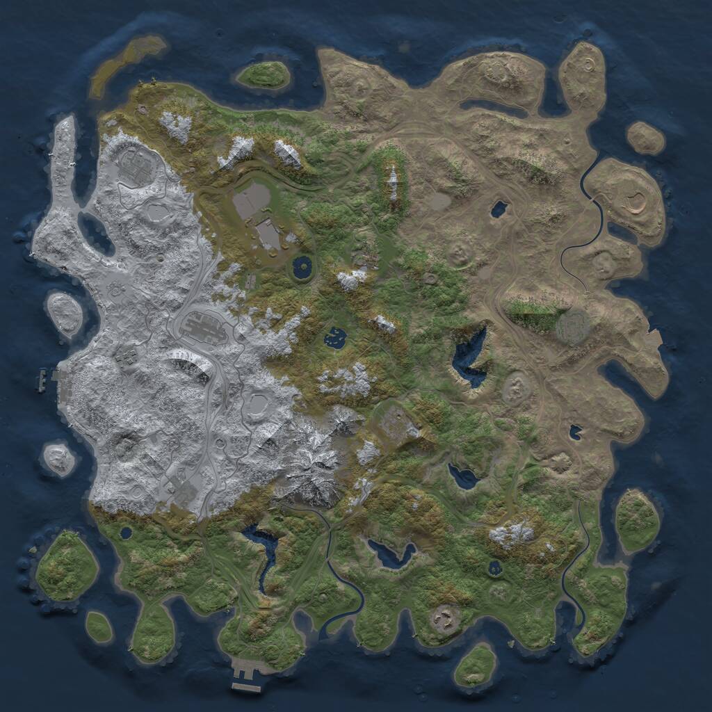 Rust Map: Procedural Map, Size: 5000, Seed: 1556936974, 17 Monuments
