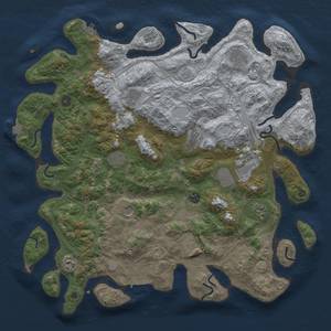 Thumbnail Rust Map: Procedural Map, Size: 4500, Seed: 876750412, 19 Monuments