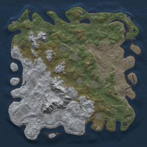 Thumbnail Rust Map: Procedural Map, Size: 5000, Seed: 8593012, 19 Monuments
