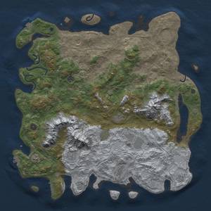 Thumbnail Rust Map: Procedural Map, Size: 5000, Seed: 982447673, 19 Monuments