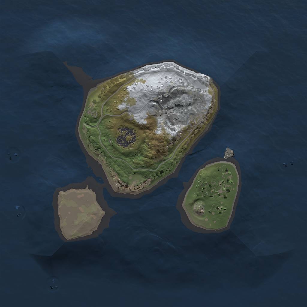 Rust Map: Procedural Map, Size: 1500, Seed: 378227500, 3 Monuments