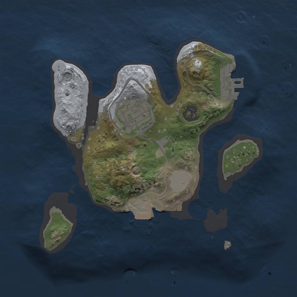 Rust Map: Procedural Map, Size: 1800, Seed: 1532376844, 5 Monuments