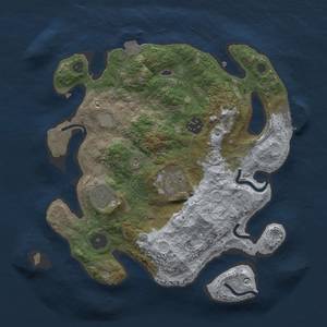 Thumbnail Rust Map: Procedural Map, Size: 3000, Seed: 606477231, 9 Monuments