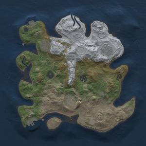 Thumbnail Rust Map: Procedural Map, Size: 2993, Seed: 13825, 11 Monuments