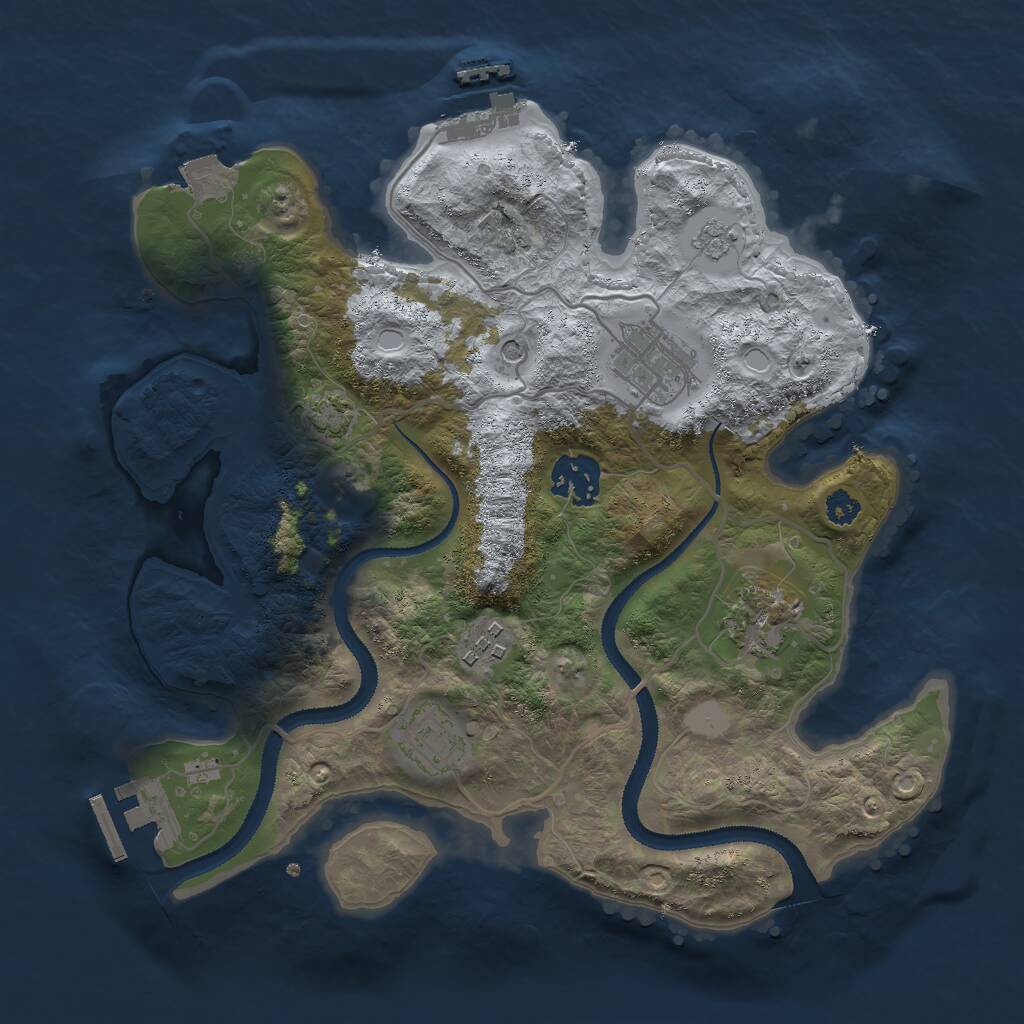 Rust Map: Procedural Map, Size: 2993, Seed: 13825, 11 Monuments