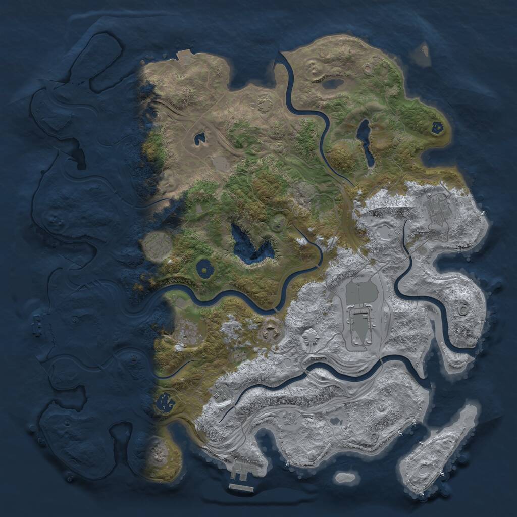 Rust Map: Procedural Map, Size: 4250, Seed: 1636558933, 13 Monuments