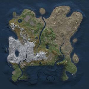 Thumbnail Rust Map: Procedural Map, Size: 3500, Seed: 1168923411, 14 Monuments