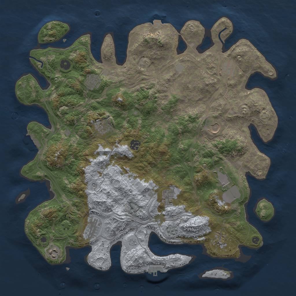 Rust Map: Procedural Map, Size: 4300, Seed: 19337, 19 Monuments