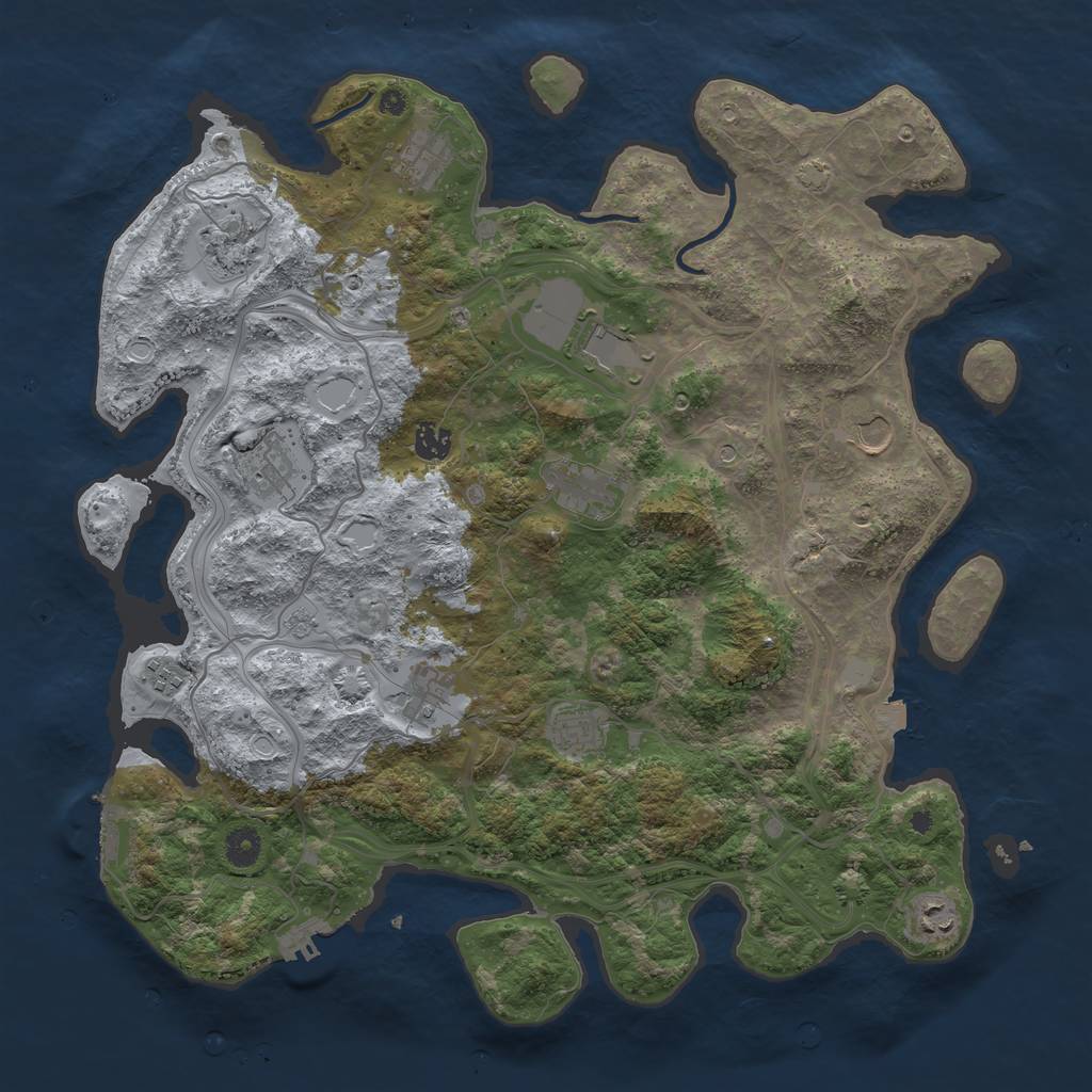 Rust Map: Procedural Map, Size: 4250, Seed: 8031994, 19 Monuments