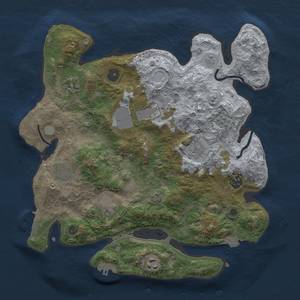 Thumbnail Rust Map: Procedural Map, Size: 3500, Seed: 63502984, 16 Monuments