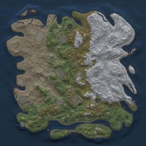 Thumbnail Rust Map: Procedural Map, Size: 4500, Seed: 306280588, 19 Monuments