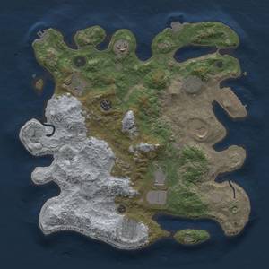 Thumbnail Rust Map: Procedural Map, Size: 3500, Seed: 1462283846, 17 Monuments