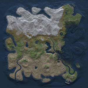 Thumbnail Rust Map: Procedural Map, Size: 4000, Seed: 1449309036, 16 Monuments