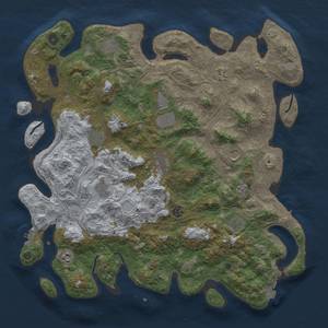 Thumbnail Rust Map: Procedural Map, Size: 4500, Seed: 428235580, 19 Monuments
