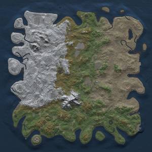 Thumbnail Rust Map: Procedural Map, Size: 5000, Seed: 279343563, 19 Monuments