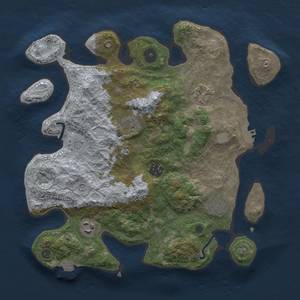 Thumbnail Rust Map: Procedural Map, Size: 3250, Seed: 588799, 12 Monuments