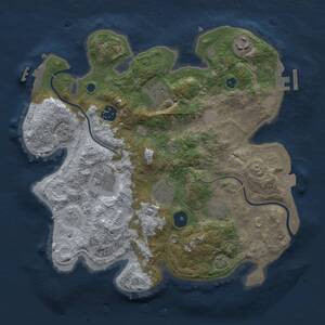 Thumbnail Rust Map: Procedural Map, Size: 3200, Seed: 334, 13 Monuments