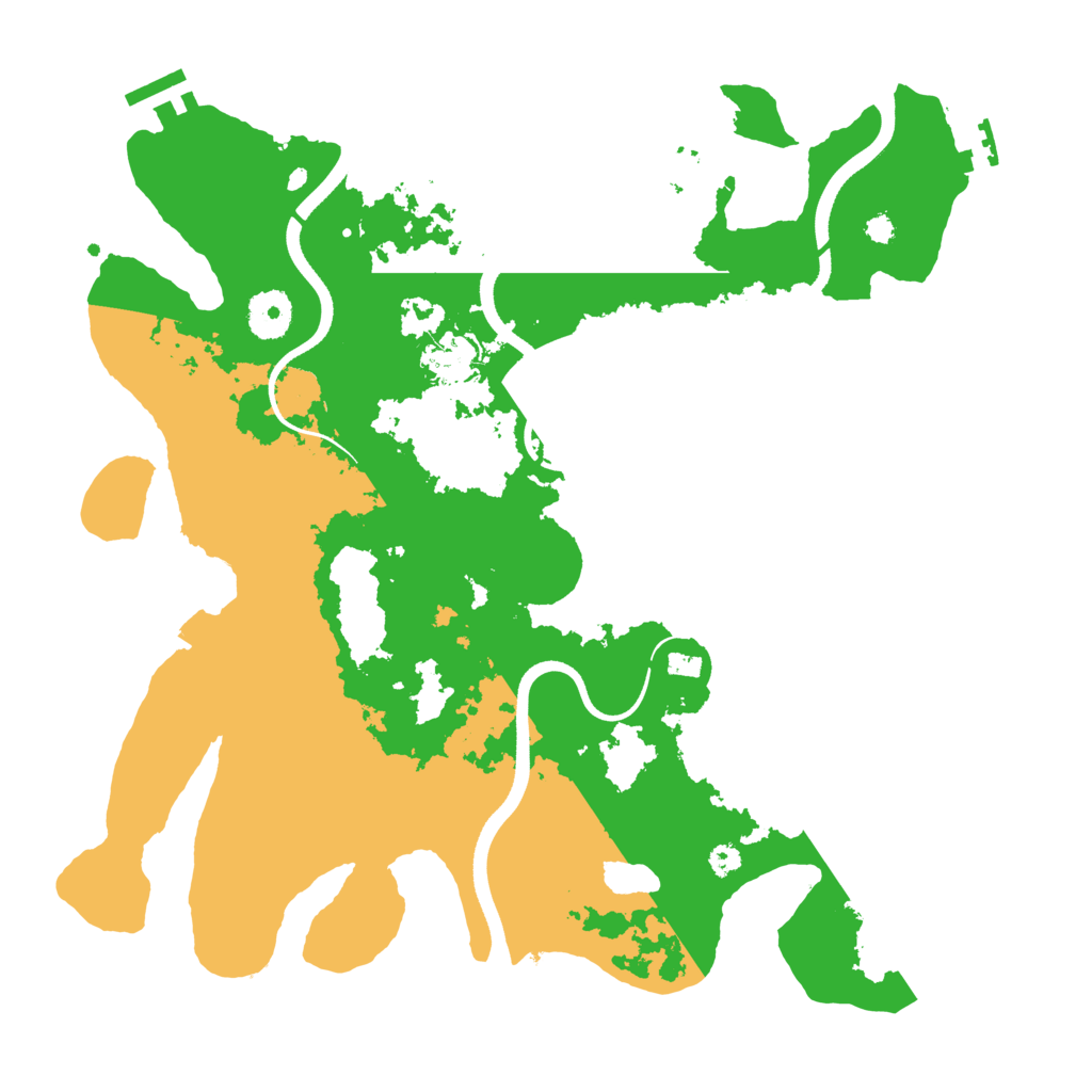 Biome Rust Map: Procedural Map, Size: 3500, Seed: 2021043649