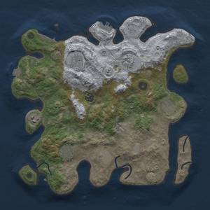 Thumbnail Rust Map: Procedural Map, Size: 3471, Seed: 1, 15 Monuments