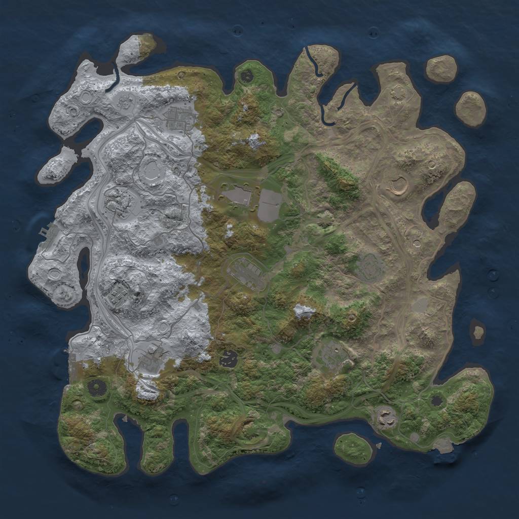Rust Map: Procedural Map, Size: 4250, Seed: 6472, 19 Monuments