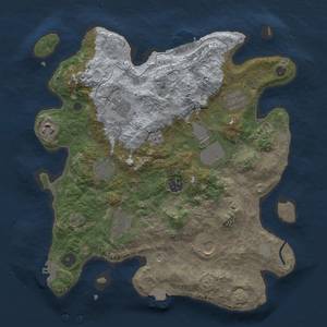 Thumbnail Rust Map: Procedural Map, Size: 3500, Seed: 554993430, 17 Monuments