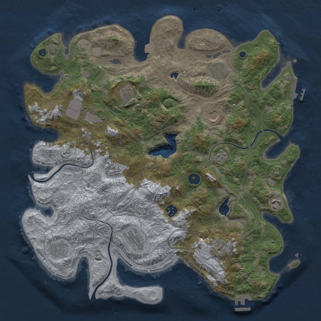 Rust Map: Procedural Map, Size: 4250, Seed: 89733059, 16 Monuments