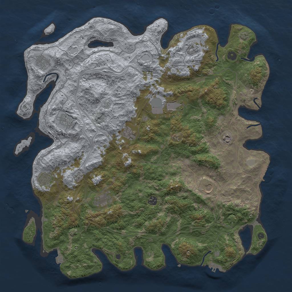 Rust Map: Procedural Map, Size: 4750, Seed: 100996708, 19 Monuments