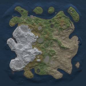 Thumbnail Rust Map: Procedural Map, Size: 3500, Seed: 1809766270, 15 Monuments