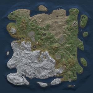 Thumbnail Rust Map: Procedural Map, Size: 4200, Seed: 165847874, 19 Monuments