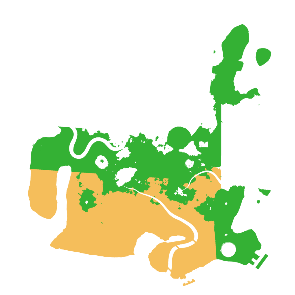 Biome Rust Map: Procedural Map, Size: 3500, Seed: 738360586