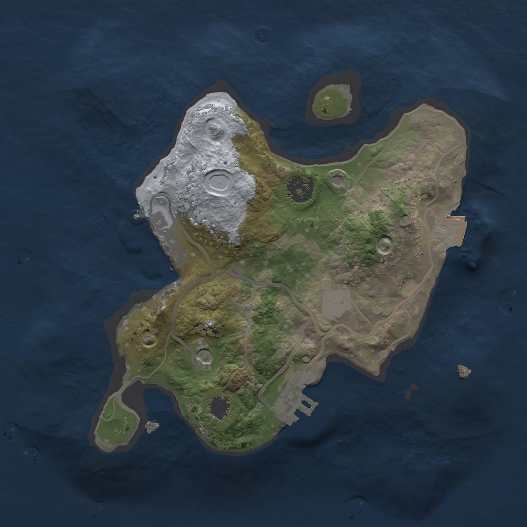 Rust Map: Procedural Map, Size: 2000, Seed: 84646, 6 Monuments