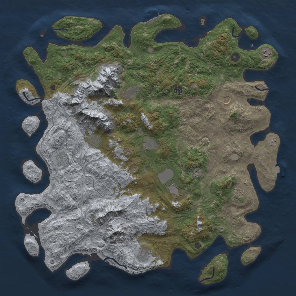 Rust Map: Procedural Map, Size: 5000, Seed: 50905090, 18 Monuments