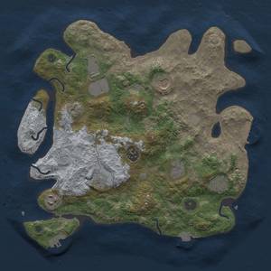 Thumbnail Rust Map: Procedural Map, Size: 3500, Seed: 288808990, 15 Monuments