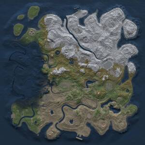 Thumbnail Rust Map: Procedural Map, Size: 4500, Seed: 404331924, 17 Monuments