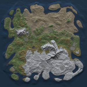 Thumbnail Rust Map: Procedural Map, Size: 5000, Seed: 104839127, 19 Monuments