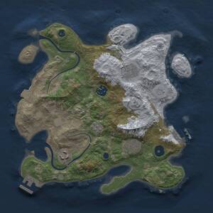 Thumbnail Rust Map: Procedural Map, Size: 3000, Seed: 971885749, 9 Monuments