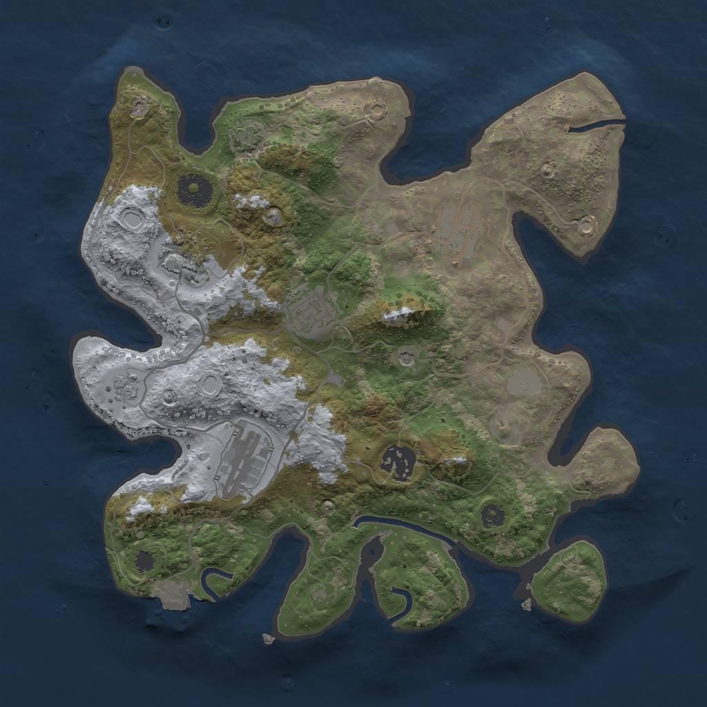 Rust Map: Procedural Map, Size: 3000, Seed: 4209817, 11 Monuments