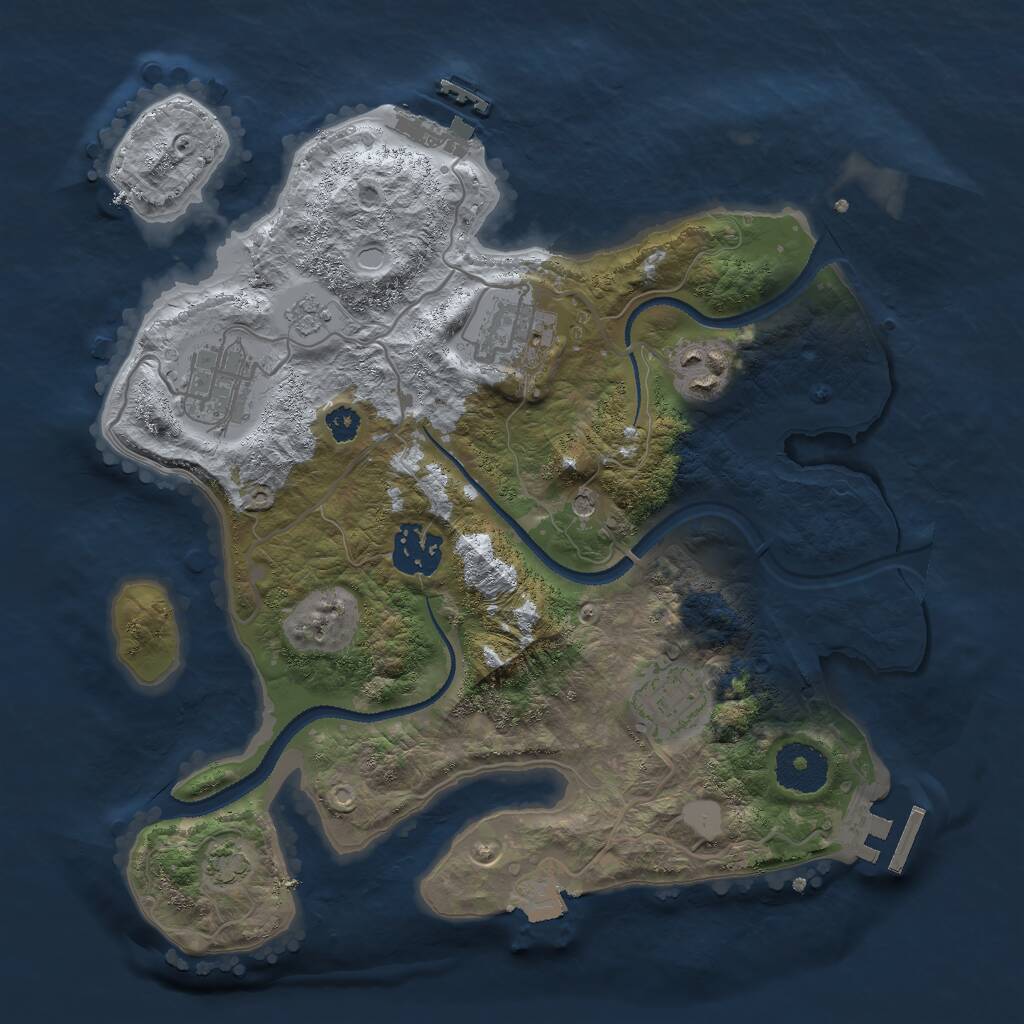 Rust Map: Procedural Map, Size: 2993, Seed: 1374554372, 11 Monuments