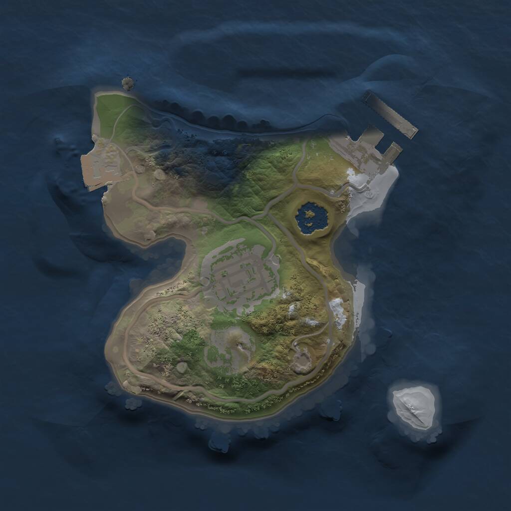 Rust Map: Procedural Map, Size: 1619, Seed: 51342, 3 Monuments