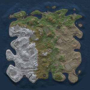 Thumbnail Rust Map: Procedural Map, Size: 4000, Seed: 301824524, 19 Monuments