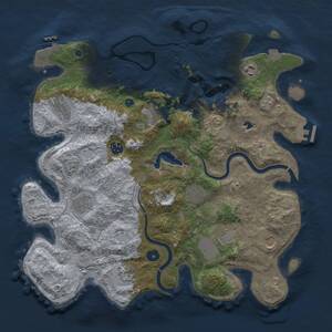 Thumbnail Rust Map: Procedural Map, Size: 4000, Seed: 301824524, 16 Monuments