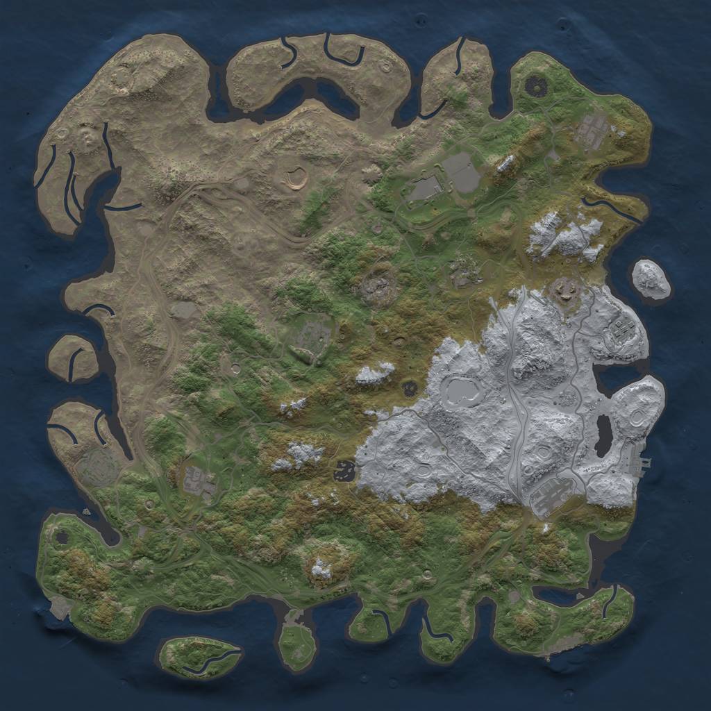 Rust Map: Procedural Map, Size: 4700, Seed: 34, 19 Monuments