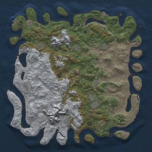 Thumbnail Rust Map: Procedural Map, Size: 5000, Seed: 453232342, 19 Monuments