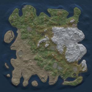 Thumbnail Rust Map: Procedural Map, Size: 4500, Seed: 7355543, 19 Monuments