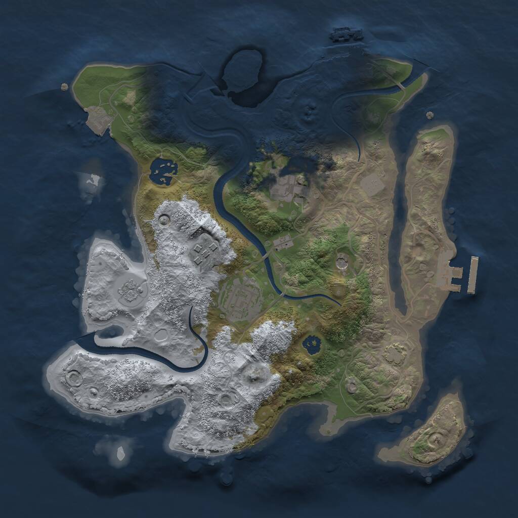 Rust Map: Procedural Map, Size: 2800, Seed: 842622820, 10 Monuments