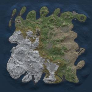 Thumbnail Rust Map: Procedural Map, Size: 3500, Seed: 1013286425, 14 Monuments