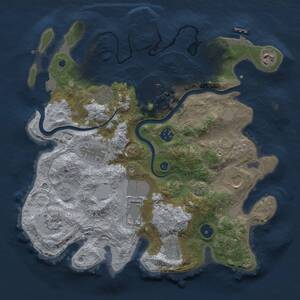 Thumbnail Rust Map: Procedural Map, Size: 3500, Seed: 1013286425, 16 Monuments