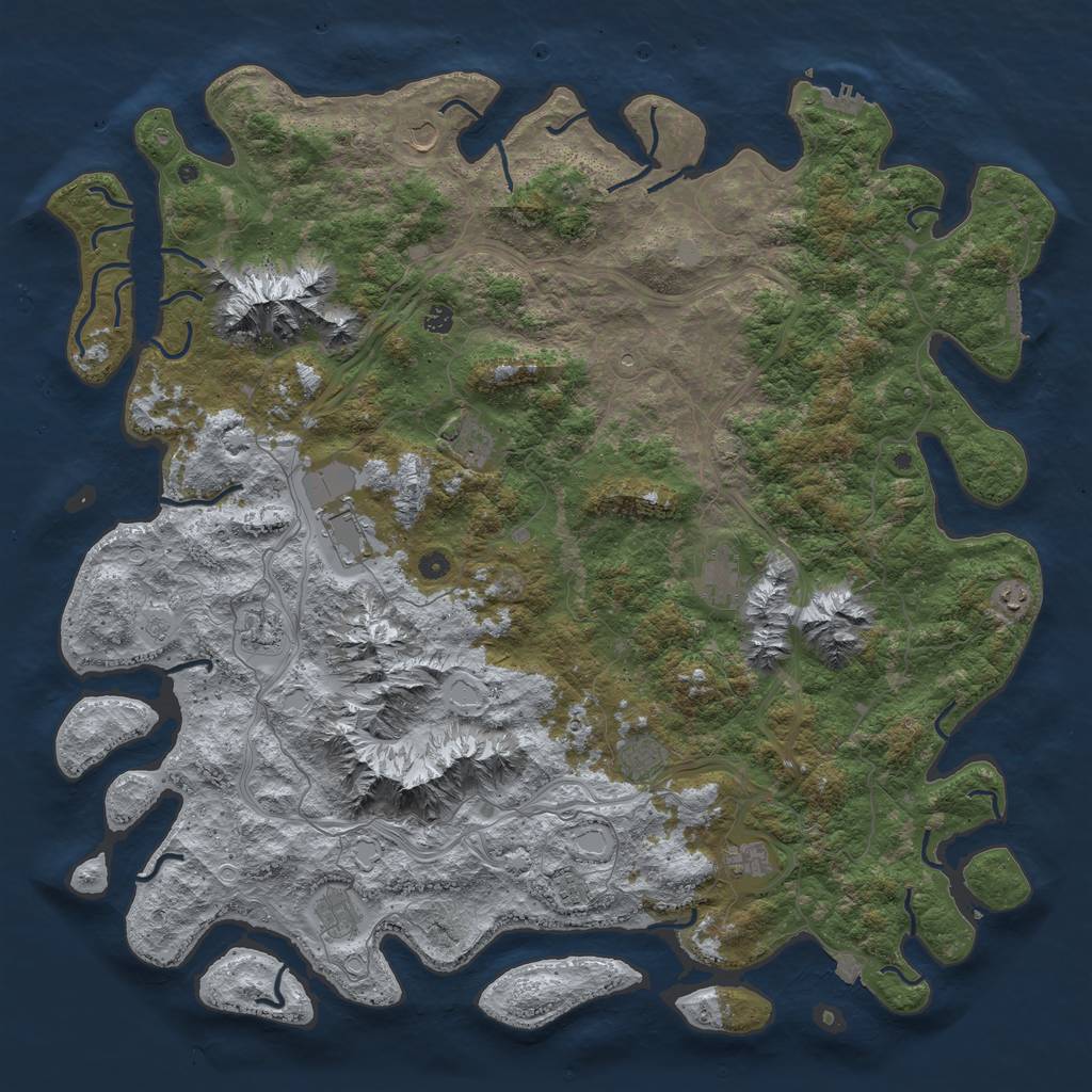 Rust Map: Procedural Map, Size: 5588, Seed: 24499224, 19 Monuments